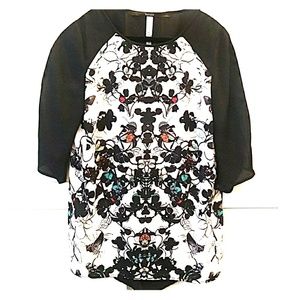 4for$25 Kensie Floral Open Back Blouse